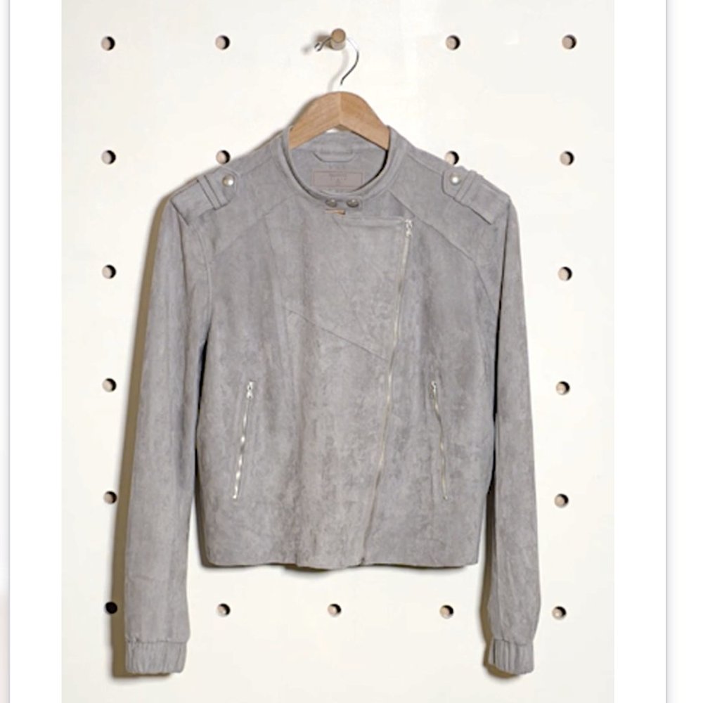 Blank NYC Women's Faux Suede Moto Bomber - Picture 7 of 7
